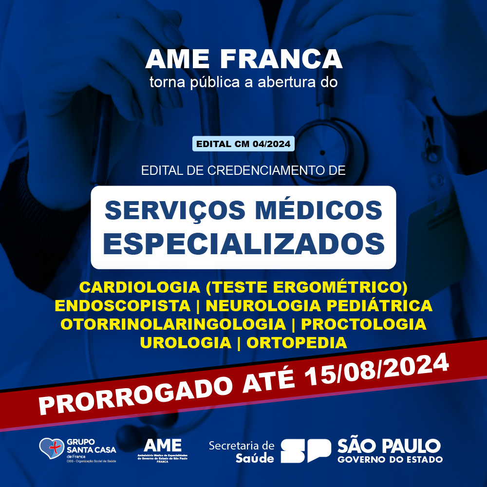 AME FRANCA/SP - AMBULATÓRIO MÉDICO DE ESPECIALIDADES