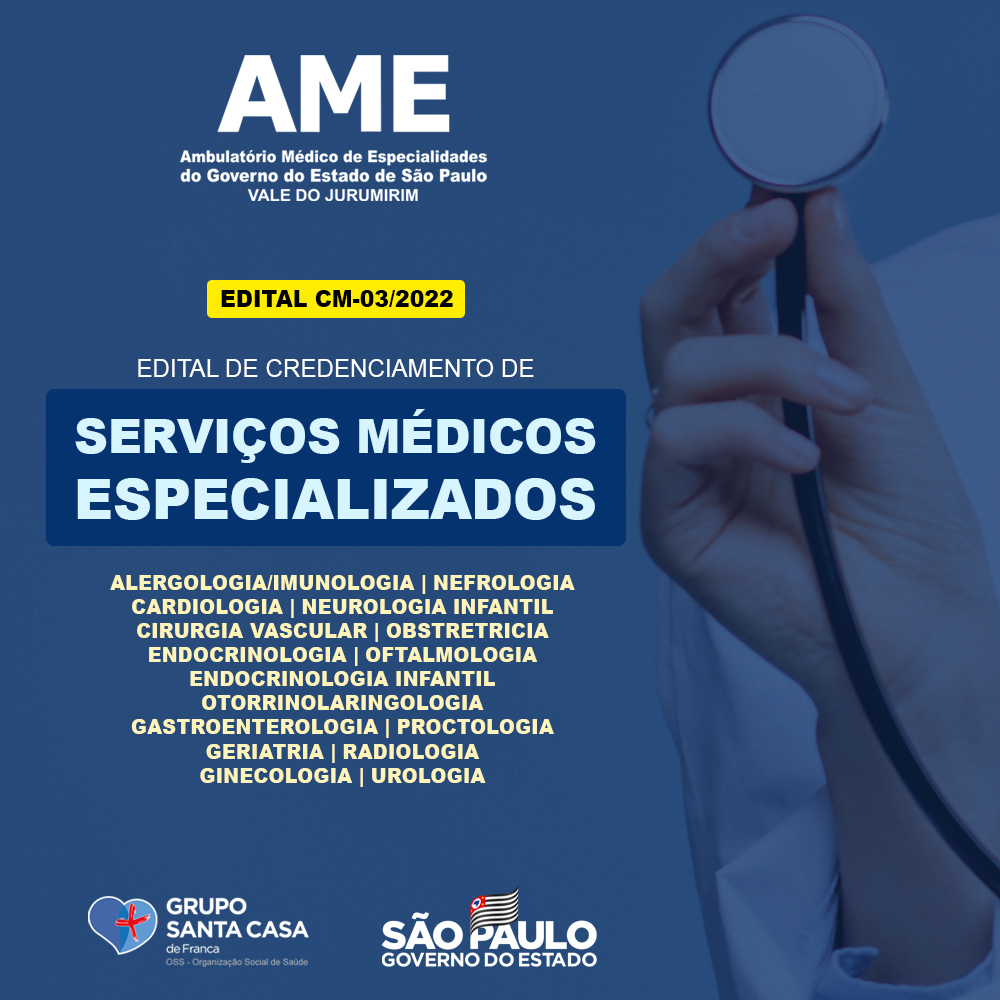 AME VALE DO JURUMIRIM/SP - Ambulatório Médico de Especialidades