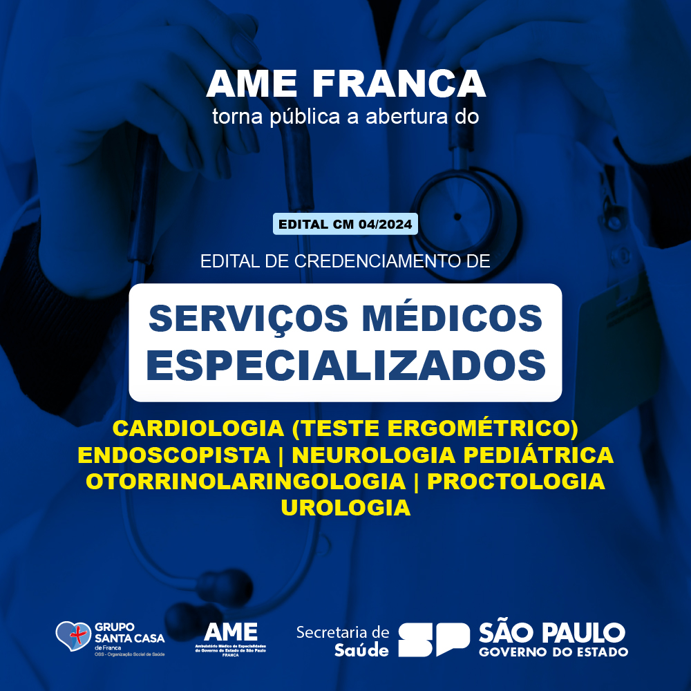 AME FRANCA/SP - AMBULATÓRIO MÉDICO DE ESPECIALIDADES