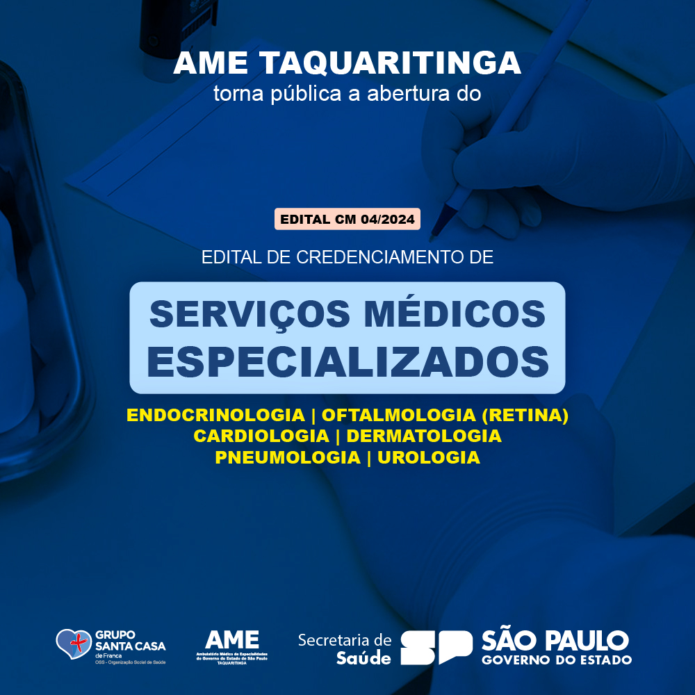 AME Taquaritinga - Edital CM 04/2024